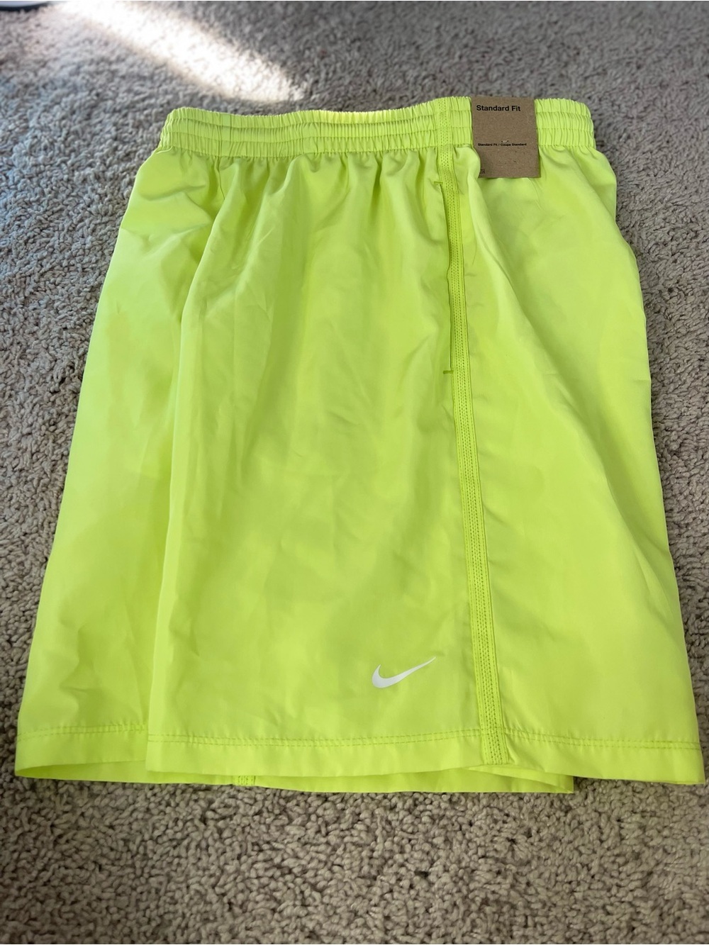 Nike Neon Yellow Kids Athletic Shorts Size XL